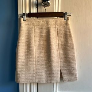 Cream Wool And Other Stories Mini Skirt, Size 2